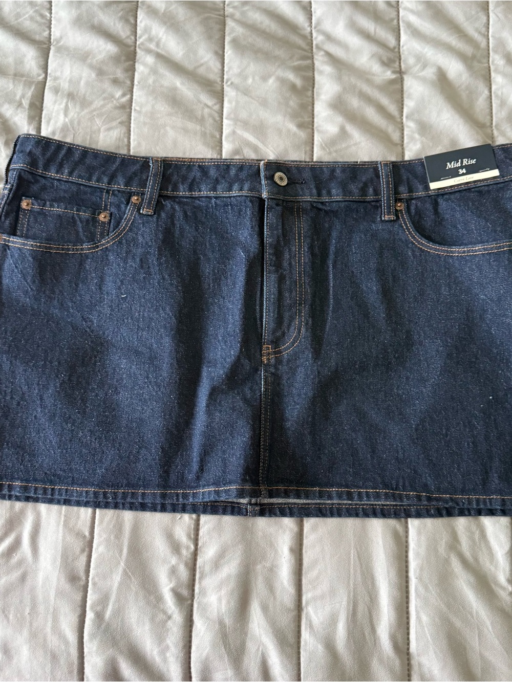 Abercrombie & Fitch Dark Blue Denim Mini Skirt